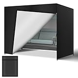 AOOWU Hollywoodschaukel Abdeckung 2-3 Sitzer, Gartenschaukel Abdeckplane, Reißfest Oxford Hollywoodschaukel Dachbezug Wasserfest & Winddicht & UV-Schutz-für Gartenschaukel & Schaukelbank,210*150*150CM