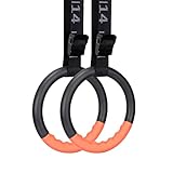 BOOSTEADY Turnringe Set – Gymnastikringe mit 4,6m verstellbarem Nylonband, rutschfeste ABS Klimmzug Trainingsringe für Indoor & Outdoor (bis 1200 lbs) | Fitnessringe für Kinder Erwachsene