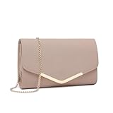 Miss Lulu Clutch Damen Abendtasche Elegante Kettentasche Damen Tasche Clutch Bag Handtasche Hochzeit Umhängetasche Mädchen klein Umhängetasche