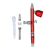 Airbrush-Pistole, 0,3-mm-Düse, 6-CCM-Becher, einstellbares Sprühfarbvolumen, Luftdurchsatz, gleichmäßiges Sprühen, Airbrush-Farbspritzpistole für Modellmalerei, Möbelreparatur,