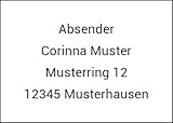 Generic Adressaufkleber 60 Stück Sehr Große 70x50 mm Etiketten mit Ihrem Wunschtext. Direkt vom Hersteller, AdressEtikett_60-Roboto
