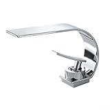 Stilvoller Wasserfall-Auslaufhahn mit doppelter Temperaturregelung, für moderne Heimdekoration (Silber)