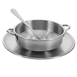 HiyyFloy 1 Set Eisschalen, Dessertschalen Aus Edelstahl Untertasse Und Löffel – Retro-Kaffee-servierbecher Für Milch, Latte, Tee, Shakes, Eisbecher