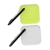 COLLBATH 2 Stück Silikon Schutzhülle für Tile Mate Pro Tracker Stoßfest Kratzfest mit Befestigungsclip Kabellose Schutzabdeckung in Weiß und Nachtleuchtgrün Kompatibel für Schlüssel und