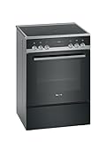 Siemens HK9S5A240, iQ500, Freistehender Elektroherd, 60 cm, Schnellaufheizung, ecoClean Selbstreinigungshilfe, 3D Heißluft, Klapptür mit Softclose, cookControl 10 Automatikprogramme, Edelstahl