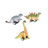 CANIGHT 3 Stücke Getrieben Ziehen Geburtstag Lernspielzeug Auto Für Geformte Kinder Trägheit Spiele Dinosaurier Zufällig Zurück Dino Baby Farbe Tier Spielzeug Presse Kleinkind Gehen