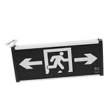 Outanaya LED Notbeleuchtung Sicherheitsausgangsschild Hängend mit Doppelseitiger Verkabelung Hochsichtbare Notlicht Fluchtwegleuchte für Büros Hotels Öffentliche Gebäude Einfache