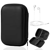 WKRTDY Tragbare HDD-Tasche 2,5 Zoll für externe Festplatten - Robuste und stoßfeste Festplattentasche mit Kabelorganizer - Hardcase klein für HDD - Maße 14x10x4cm - 1 Stück