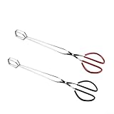 Küchenscherenzange aus Edelstahl mit Komfortgriff und Ringdesign, geeignet zum Servieren, Grillen und Zubereiten von Speisen (38,1 cm)