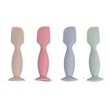 Sunicon 4 Stück Baby-Windel-Creme-Spatel, weicher Neugeborenenbedarf, Silikon-Baby-Po-Paste-Applikator
