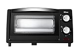 Zilan Elektro-Backofen, 9 l, Doppel-Sicherheitsglas, Timer, 2-teilig, Quarzwiderstand, Krümelplatte, 1 quadratische Platte, verchromtes Grill, 800 W