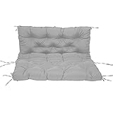 Wasserdichte Outdoor-Bankkissen für 2- und 3-Sitzer-Schaukelsitz mit Rückenlehne, weiche Terrassenmöbelkissen für Sonnenliege, graue Holzbankmatte, 150 x 100 x 10 cm