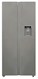 PKM SBS436NFWDIX, Side by Side Kühl-Gefrierkombination Inox 450 L/2-türig mit Wasserspender/180 Liter 4 Sterne Gefrierfach/Frostfrei/41 dB