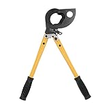 Grcfumo Kabelschneider, Drahtschneider, robuster Crv-Stahl, Kabelschneider, Stahl, Ratschenschere, PC-Kunststoffgriff, manuelles Drahtschneidewerkzeug LK 760L