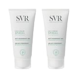 Spirial Deo-Creme – Anti-Transpirant Intense 48H – lokale Bereiche – Achseln, Hände, Füße, Gesicht – parfümfrei, ohne Alkohol – für empfindliche Haut – hergestellt in Frankreich – 2 x 50 ml