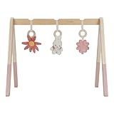 nijntje miffy x Little Dutch NIJN360 Holz Baby Gym Spieltrapez mit Stoff Anhängern Hase Miffy - Lucky Blossom