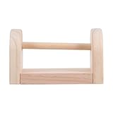 TOPBATHY Holz Klebebandhalter für Rutschfestem Stand Tischabroller mit Stauraum Natürlicher Klebebandspender für Basteln und Geschenkverpackung