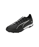 PUMA Unisex Ultra 5 Match TT Soccer Shoe, Black White, 40 EU
