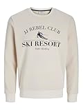 JJ REBEL Herren Jrebandrew Sweat Crew Neck Sweatshirt, Moonbeam, M