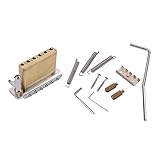 BESTonZON Tremolo-brücke Saiter-gitarre Metallbrücke Mit Einzel-locking-system Gitarrenzubehör Für Ersatz