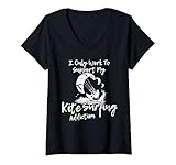 Damen Kite Surf Kiteboarding T-Shirt mit V-Ausschnitt