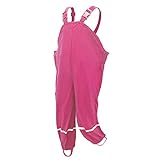 amiyan Kinder Regenlatzhose Regenhose wasserdichte Atmungsaktiv Buddelhose Matschhose mit Hosenträgern für Mädchen Jungen Rose 122/128