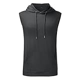 SRZYMJ Tank Top Herren, Sommer Ärmelloses T-Shirts Atmungsaktive Muskelshirts Achselshirts, Workout Tank Top Sport Unterhemd Gym Bodybuilding Sleeveless T Shirt Hemd Sommer T-Shirts Dunkelgrau XXL