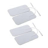 BIUDECO 4Stücke Elektrodenpads für Geräte Akupunktur Gel Pads Selbstklebend Wiederverwendbar für und Schmerztherapie Kompatibel