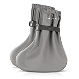Zamboo Baby Regenfüßlinge - wasserdichte Überzieher/Matsch Füßlinge für Draußen, schadstofffrei (ÖKO-TEX Standard 100 geprüft), maschinenwaschbar - Grau