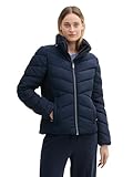 TOM TAILOR Damen Puffer Winterjacke mit Kunstfell am Kragen, 10668 - Sky Captain Blue, M