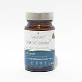 Vitalsee GINKGO biloba 70 Extrakt – 90 vegane Kapseln – Hochwertiger Extrakt – glutenfrei, laktosefrei, ohne Zusätze – im Glas