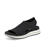 Remonte Damen Plateausandalen D1J52, Frauen Sandalen,lose Einlage,Plateausandaletten,bequem,Sommerschuhe,Freizeitschuhe,Strandschuhe,schwarz (00),39 EU