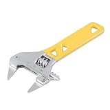 Einmaulschlüssel, Stahl, verstellbarer Schraubenschlüssel, ergonomischer Griff für Autoreparaturen für begrenzten Platz, einzelner Maulschlüssel, Gummigriff