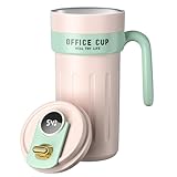 Homealexa 650 ml Kaffeebecher to go Digitalanzeige Termokaffeebecher 316 Edelstahl Isolierbecher Reisebecher Travel Coffee Mug auslaufsicher Autobecher mit Deckel und Griff