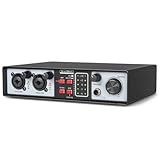 Myhoomowe 2 in 2 Out USB-Audioschnittstelle Aufnahme-Soundkarte 32Bit/384KHZ Studio Record Professional Soundkarte 48V Phantom