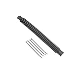 LIXSAZSE Tauch Rundschwimmer, Freiheit und weich und flexibel für optimalen Tauchgang. Gummi Tauchzubehör, Wellschläuche, leicht, Schwarz, Wellpappe 16 Zoll