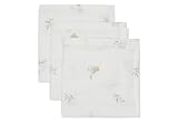 Jollein Spucktücher Baby - Lovely Birds - 3er Pack - 31x31cm - 100% Baumwolle - Mulltücher Baby - OEKO-TEX Zertifiziert