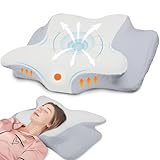 NVKHG Memory Foam Kissen Ergonomisches Nackenkissen Kopfkissen, Memory Foam Pillow Kopfkissen für Seiten, Rücken & Bauchschläfer zur Verbesserung der Schlafqualität,60x41x13/11cm