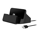 P59C USB C Ladestation – Typ C Dockingstation Ladegerät mit Kabel für Android Smartphones, Handy Ladestation USB C, Schnellladen und Datenübertragung