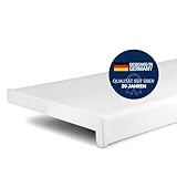 TJ Fensterbank Innen I 10 x 80 cm I weiß I hochwertige PVC Fensterbank mit Seitenabschluss I Fensterbrett kratzfest & feuchtigkeitsundurchlässig I pflegeleichter & langlebiger Fenstersims für Innen