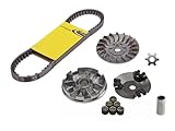 Variomatik-Set inkl. Riemenscheibe, Sternscheibe, Lüfterrad & Keilriemen passend für Aprilia SR 50, Yamaha Aerox, MBK Nitro, Ovetto 50ccm 2T Minarelli Motor