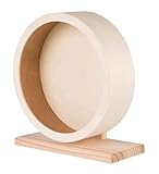 TRIXIE Laufrad mit Kugellager - für Hamster - geschlossene Korklauffläche - unbehandeltes Holz - Durchmesser Laufrad: 28 cm - 60923