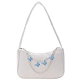 ARVALOLET Damenhandtaschen, Umhängetaschen, Handtaschen, Unterarmtaschen, beiläufige Pu-Leder Damen Schmetterlingsketten-Umhängetaschen, All-Match-Mode