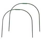 CIMAXIC 2er Set Gewächshaus Stützen Garten Unterstützung Hoops Bogenform Für Pflanzen Pflanzenschutzgitter Gegen Frost Und Schädlinge 40x42cm