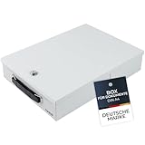 HMF 141-07 Abschließbare Dokumentenkassette | 37,5 x 26,5 x 8 cm | DIN A4 | Lichtgrau