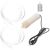 Kisangel Tragbare Wasserpumpe Sumpfpumpe mit Edelstahl meshfilter Kompakt und Effizient für Terrasse und Garten USB betrieben zur Schnellen Entwässerung und Reinigung von Wasserflächen
