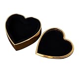 Yardwe Herzförmige Schmuckschatulle aus Metall Gold Edle Aufbewahrungsbox für Ringe Armbänder und Ohrringe Elegante Schmuckbox als Geschenk für Damen und Mädchen Praktische Dekoration
