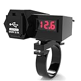 AKOOSY Handyladegerät digitalfotoapparat digital camera's Charger USB ladegerät für Motorrad USB-Ladegerät Black