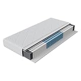 Novilla Matratze 180x200 cm Federkernmatratze Härtegrad H4 Öko-Tex Zertifiziert 7 Zonen Taschenfederkern mit Komfortschaum und Atmungsaktiv Bezug Matratzen Höhe 24 cm