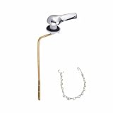 Supertool WC-Spülgriff, Ersatzgriff aus Metall, WC-Spülkasten, Griff mit Kette, Tankzubehör für WC-Spülkasten – Seitenmontage